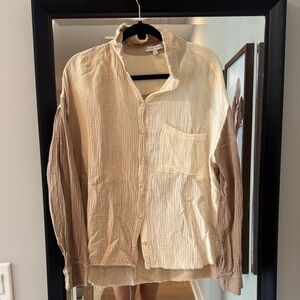 Womens Beige and Brown Casual Jacket